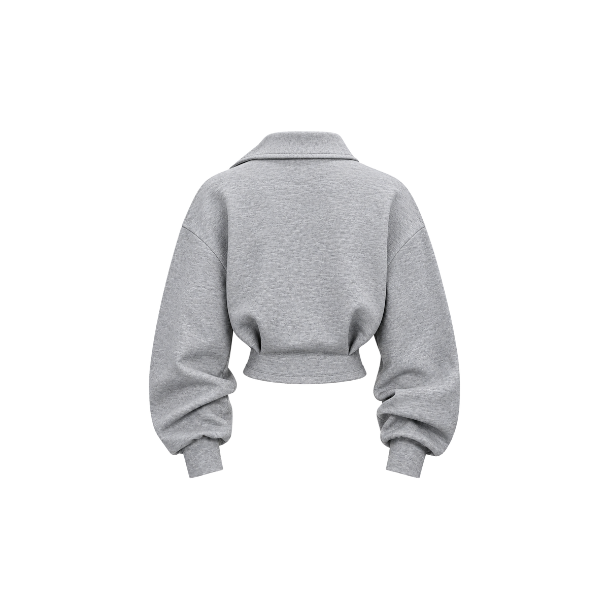 Skinny Bitch Power Muse Grey Melange Cropped Sweatshirt