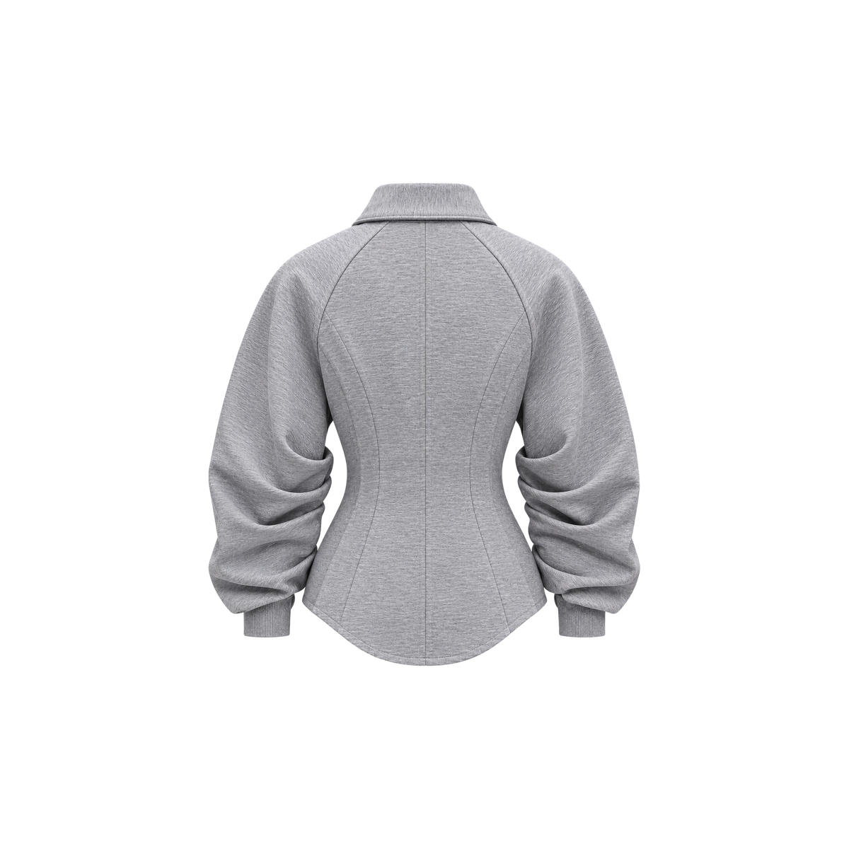 Skinny Bitch SculptFit Grey Melange Zip-Up Jacket