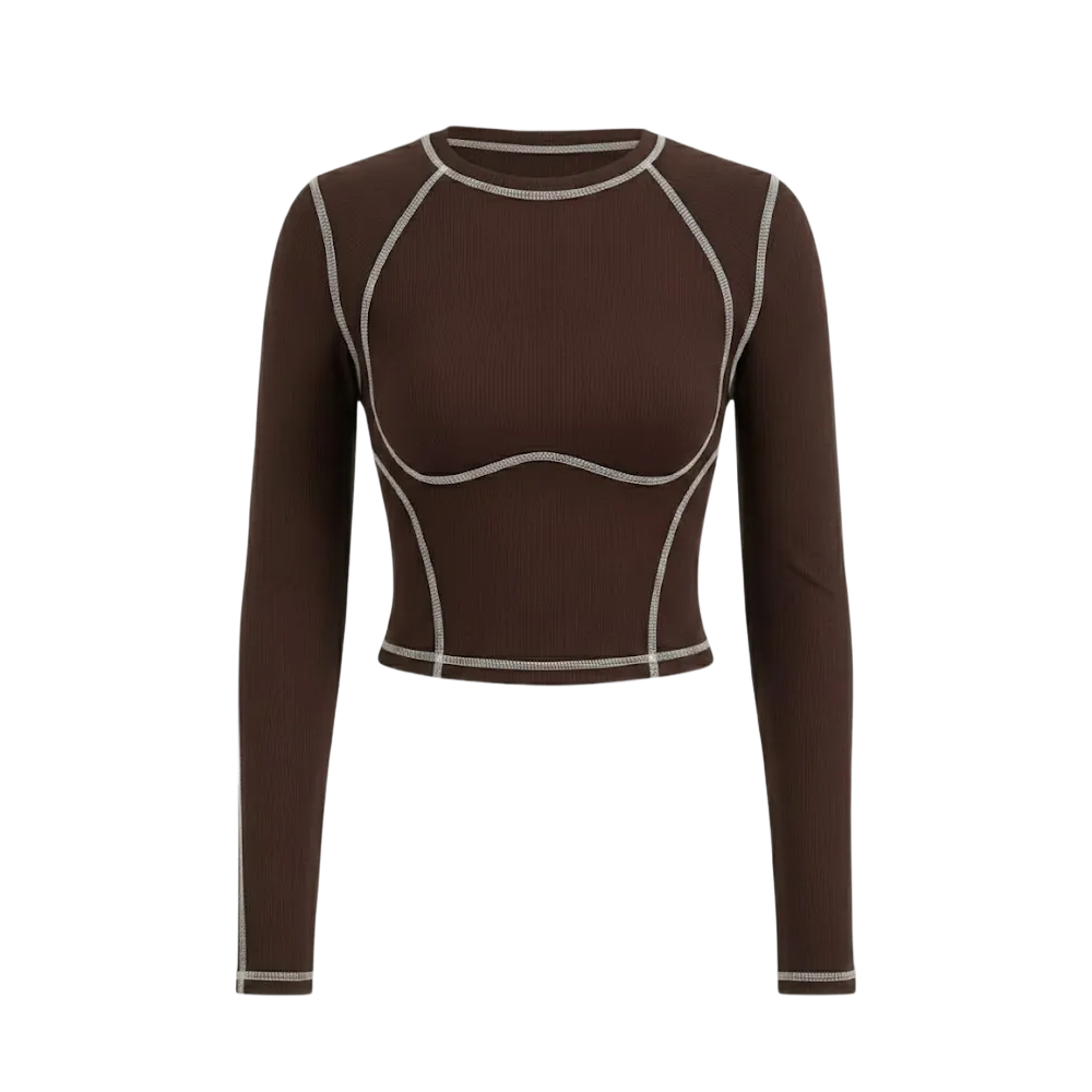 Sknny B*tch Aero Sculpt Cocoa Active Tee