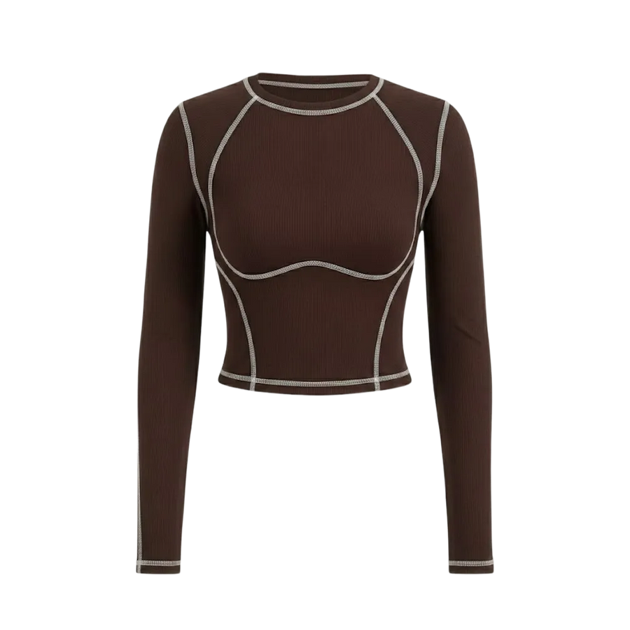 Sknny B*tch Aero Sculpt Cocoa Active Tee