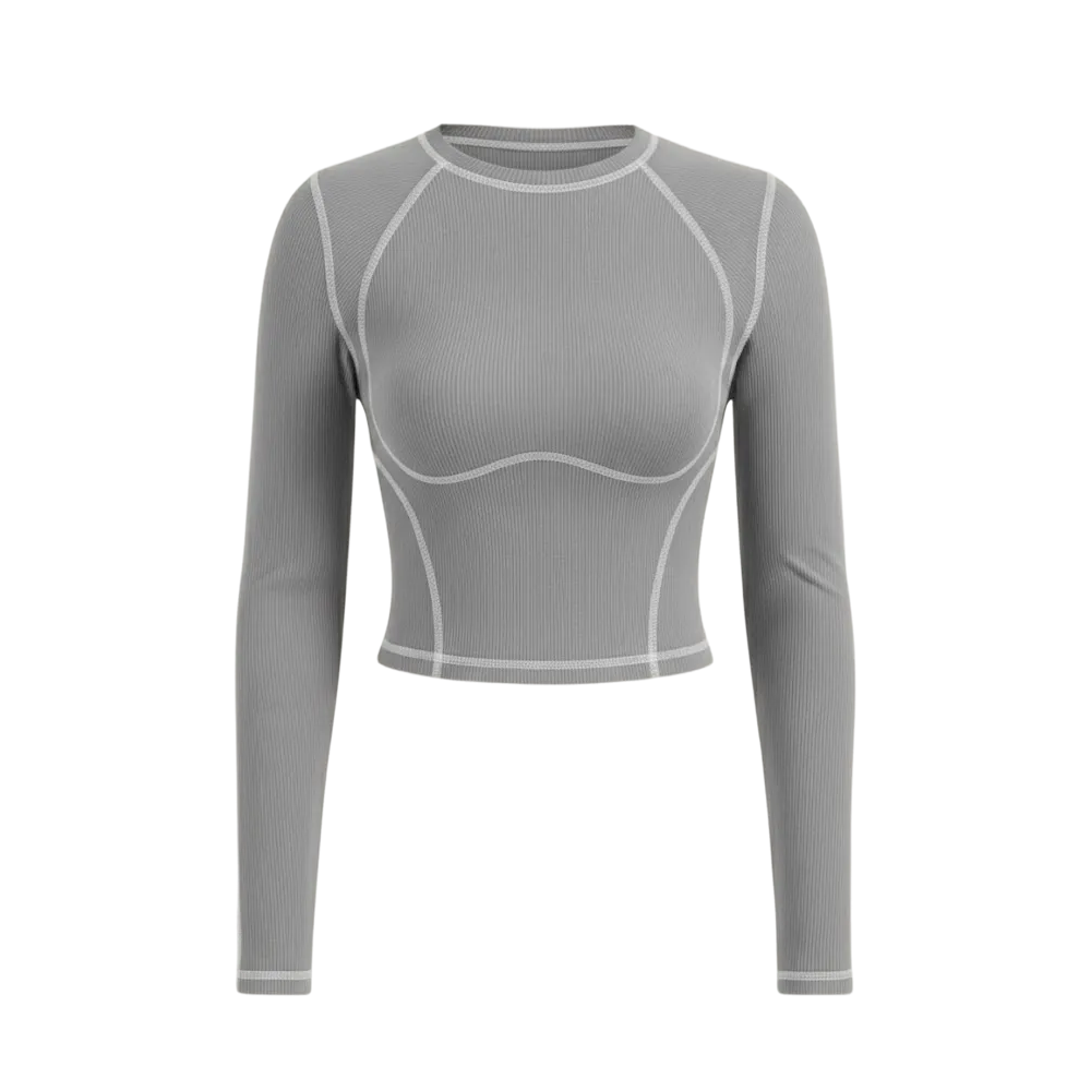 Sknny B*tch Aero Sculpt Gray Active Tee