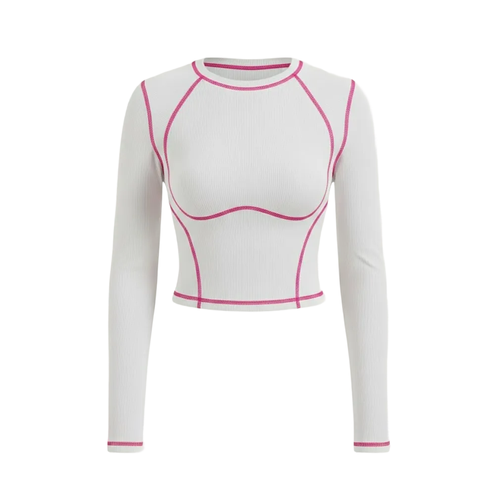Sknny B*tch Aero Sculpt White Active Tee