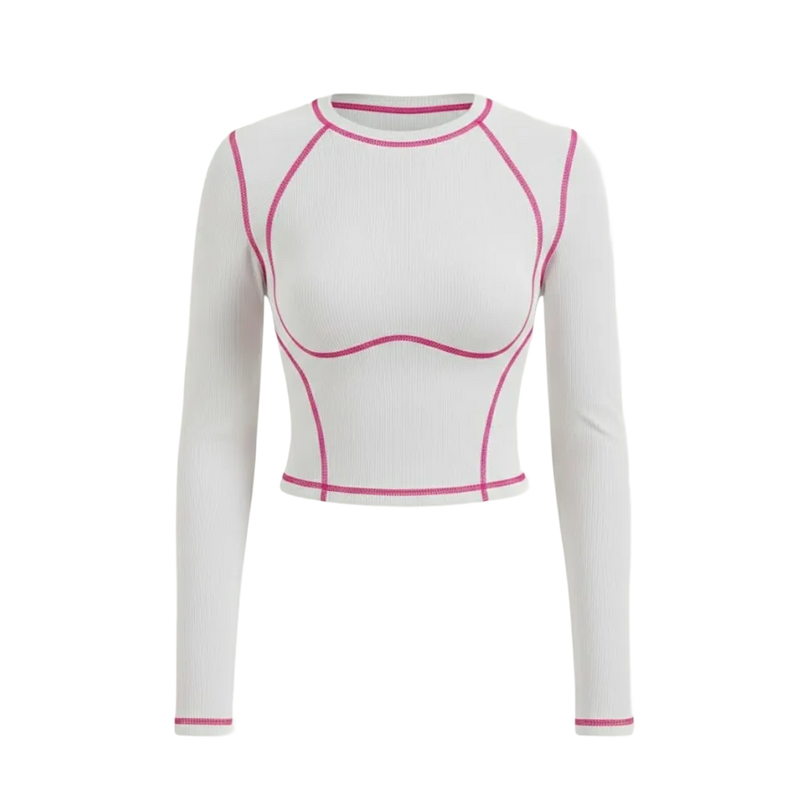 Sknny B*tch Aero Sculpt White Active Tee
