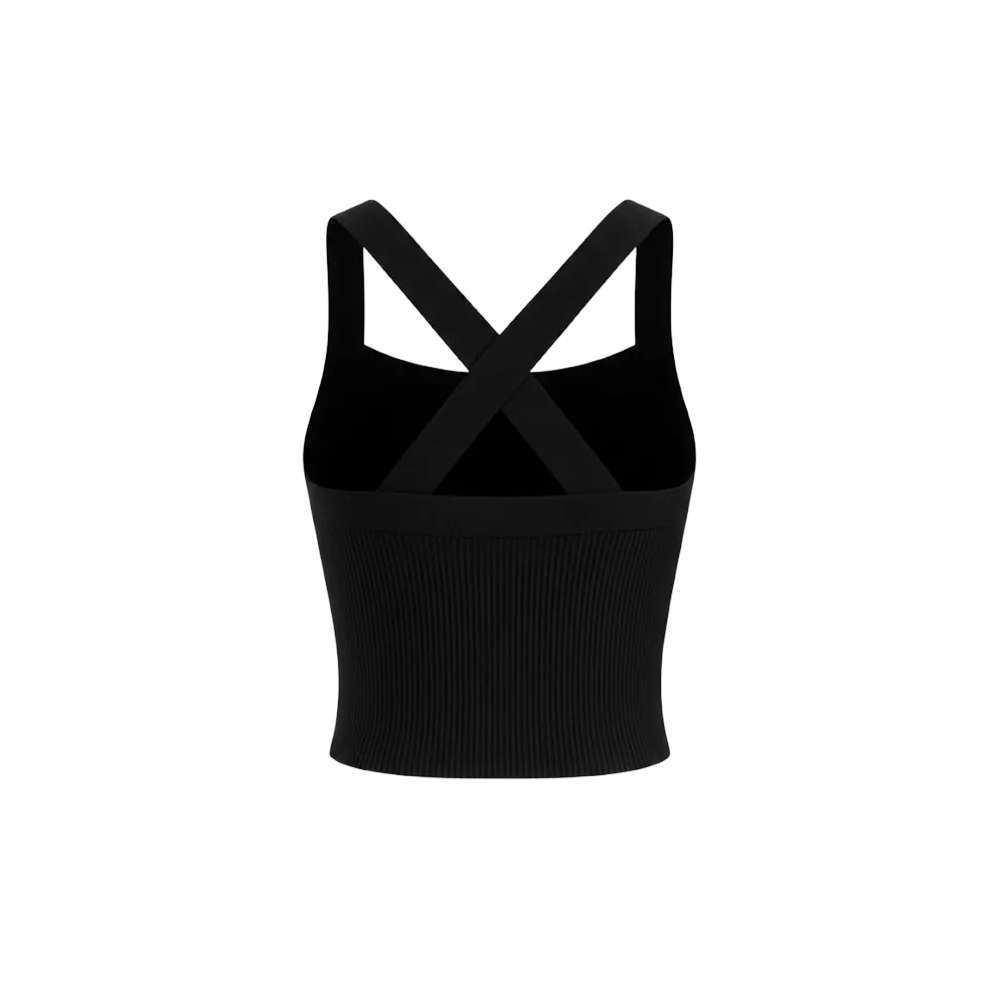 Sknny B*tch Contour Black Cross Back Tank