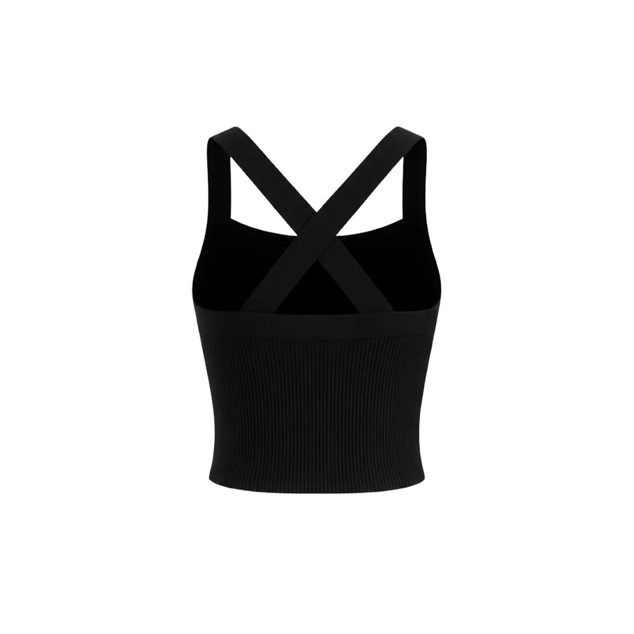 Sknny B*tch Contour Black Cross Back Tank