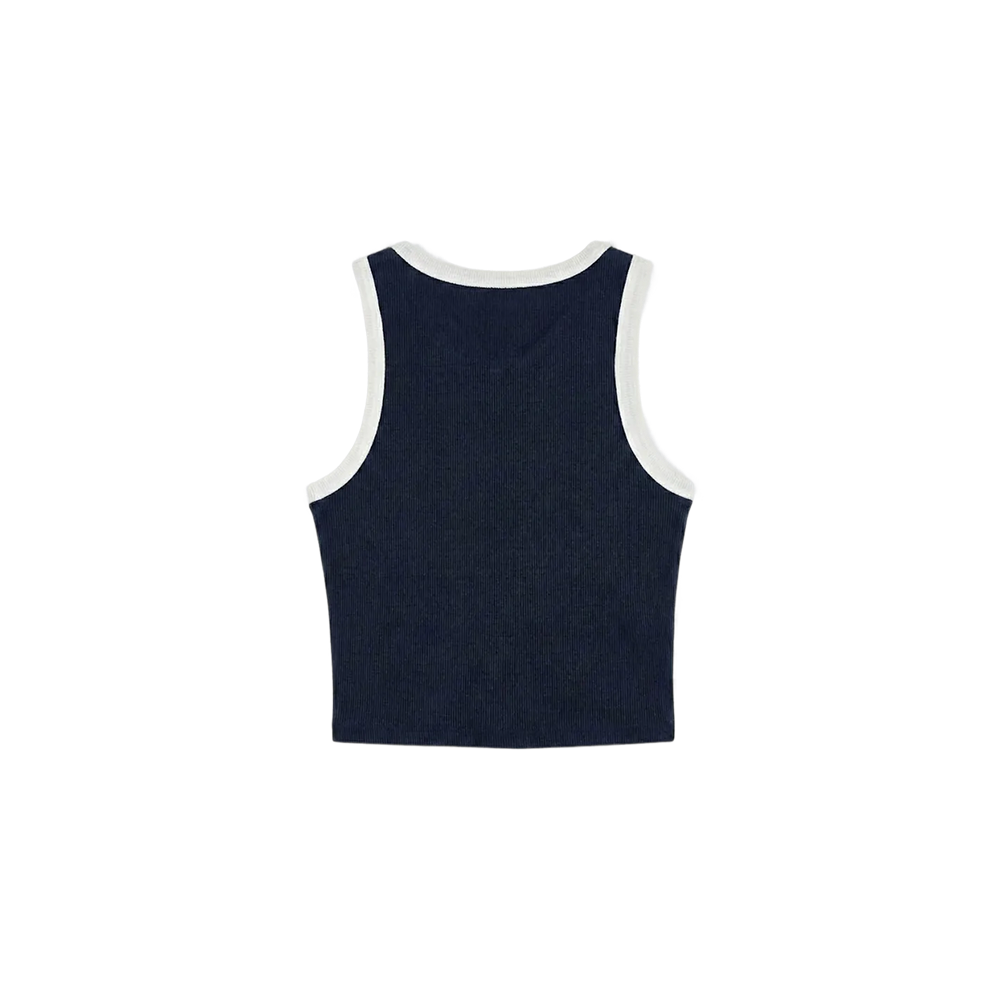 Sknny B*tch Contrast Women Navy Tank