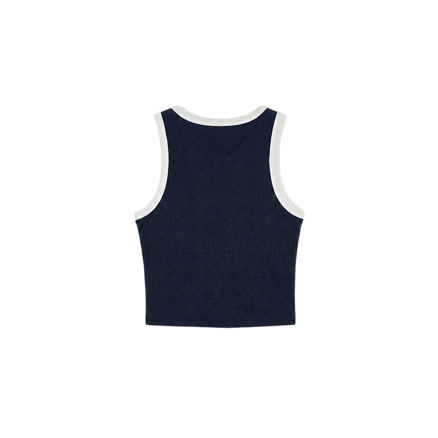 Sknny B*tch Contrast Women Navy Tank