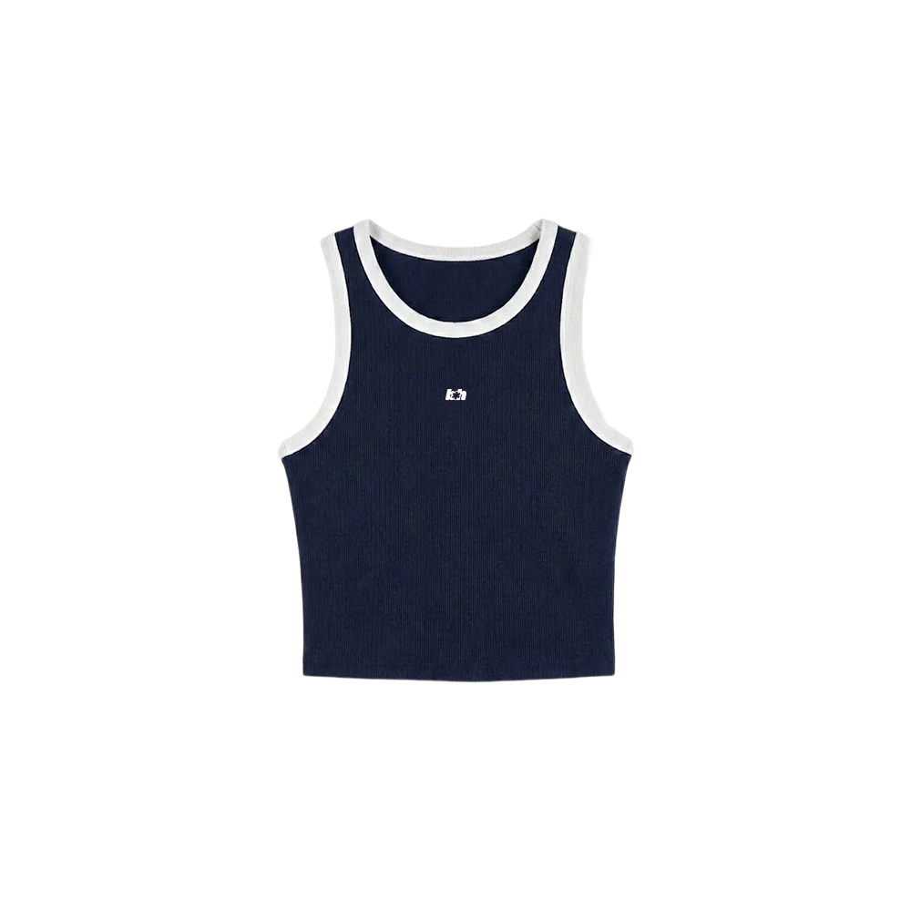 Sknny B*tch Contrast Women Navy Tank