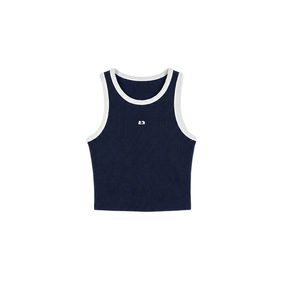 Sknny B*tch Contrast Women Navy Tank