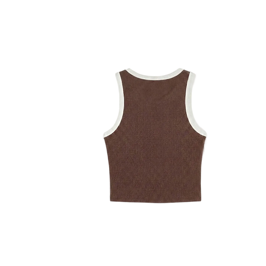 Sknny B*tch Contrast Women Brown Tank