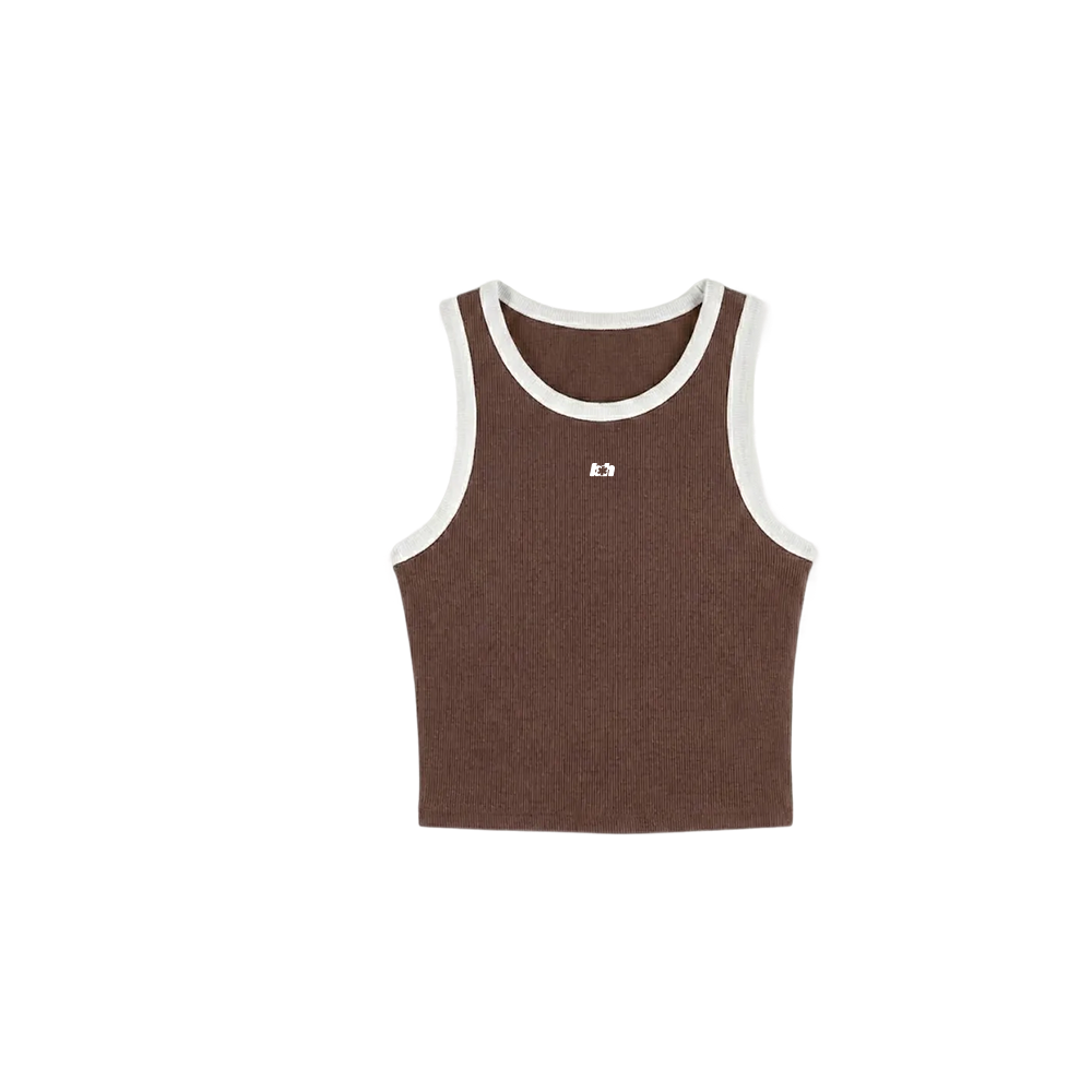 Sknny B*tch Contrast Women Brown Tank