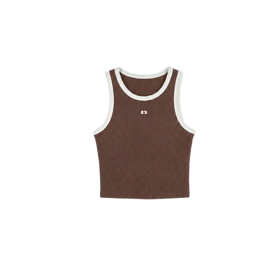 Sknny B*tch Contrast Women Brown Tank