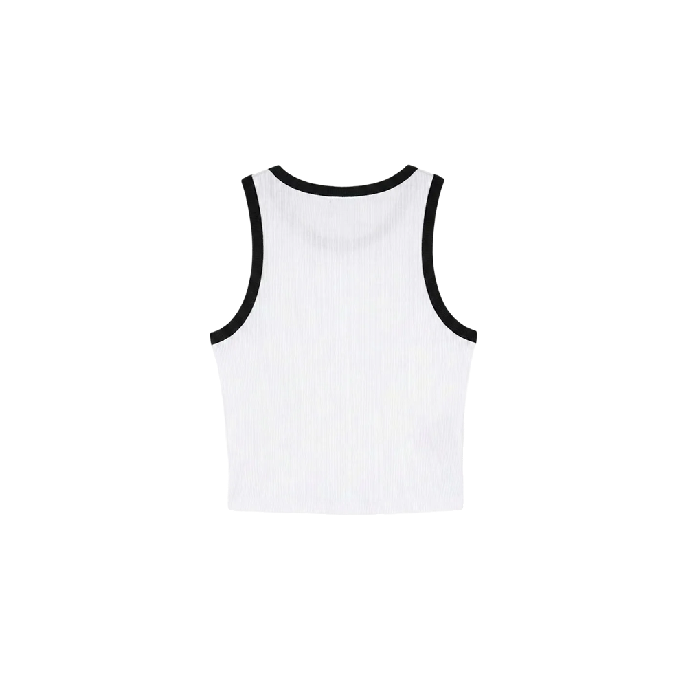 Sknny B*tch Contrast Women White Tank