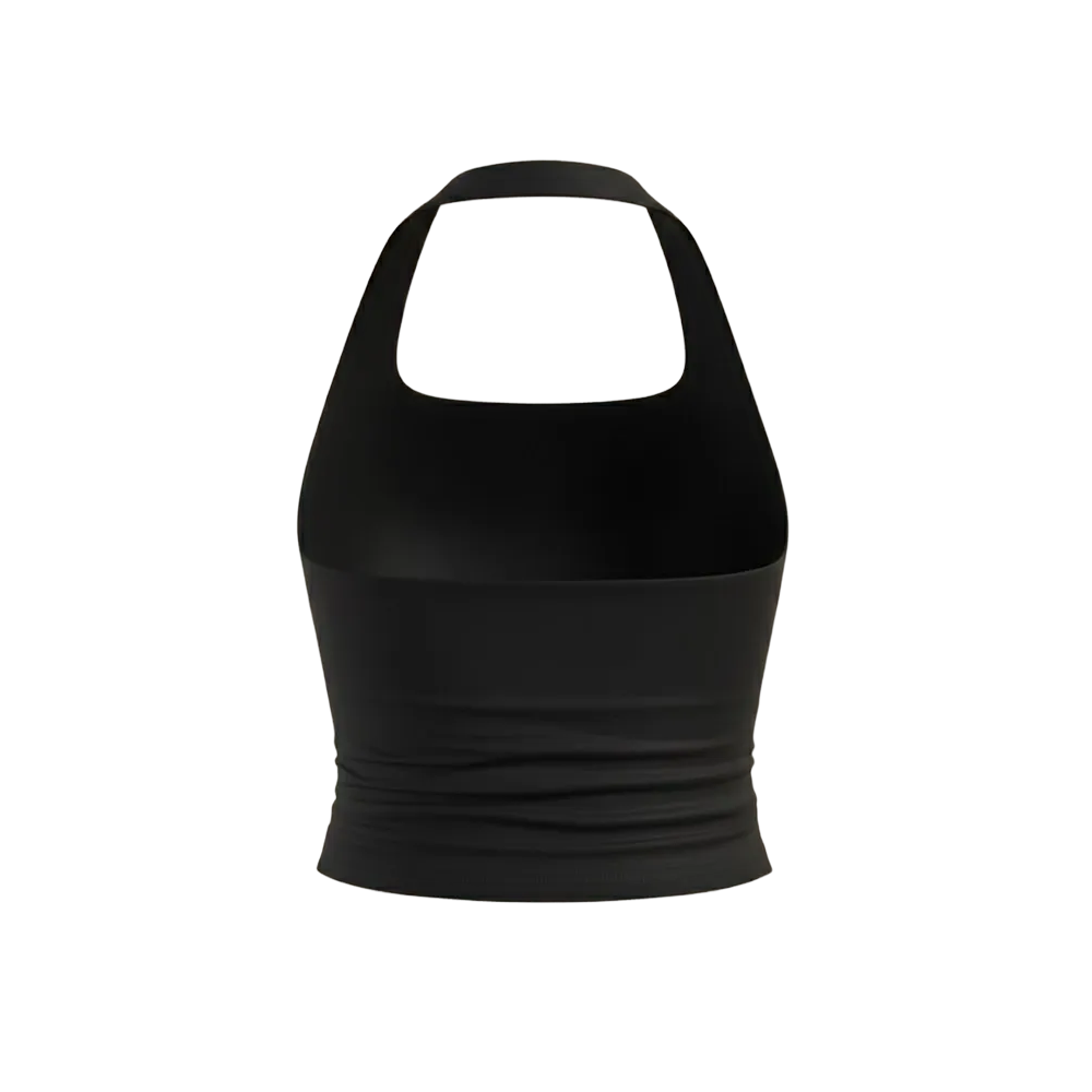 Sknny B*tch Halo Black Halter Top