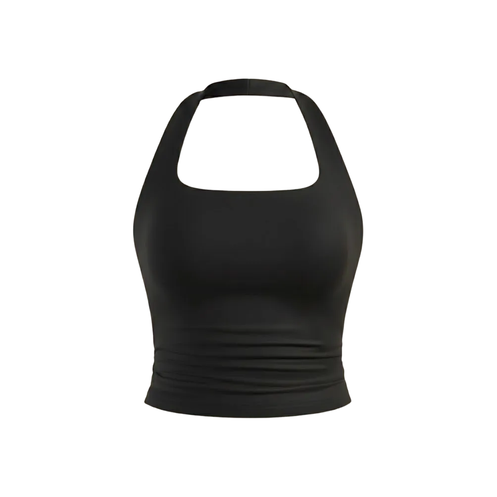 Sknny B*tch Halo Black Halter Top