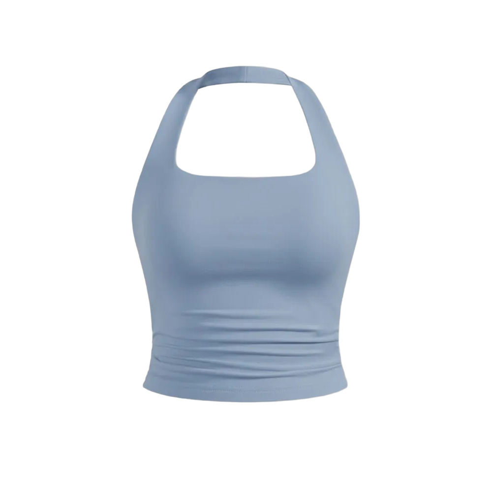 Sknny B*tch Halo Powder Blue Halter Top
