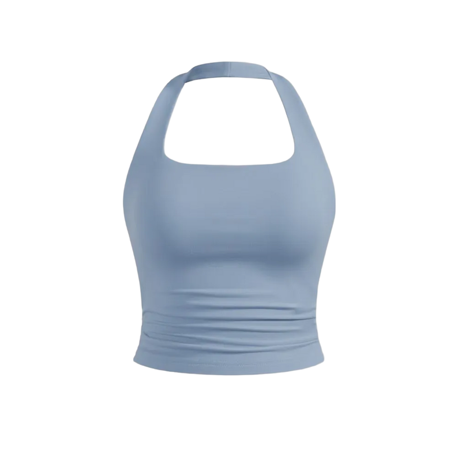 Sknny B*tch Halo Powder Blue Halter Top