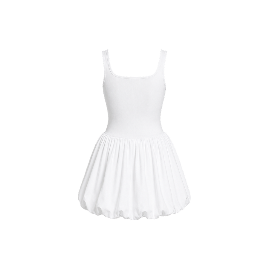 Sknny B*tch Sculpt Muse White Active Dress