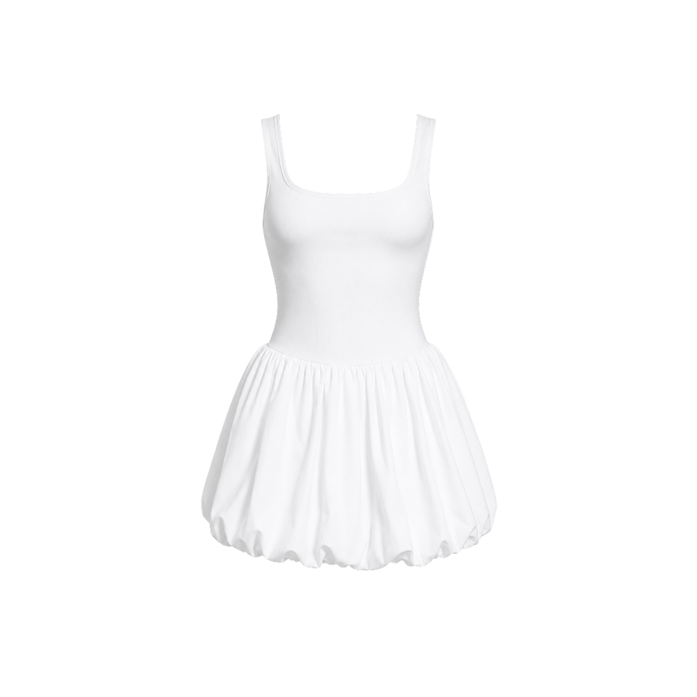 Sknny B*tch Sculpt Muse White Active Dress