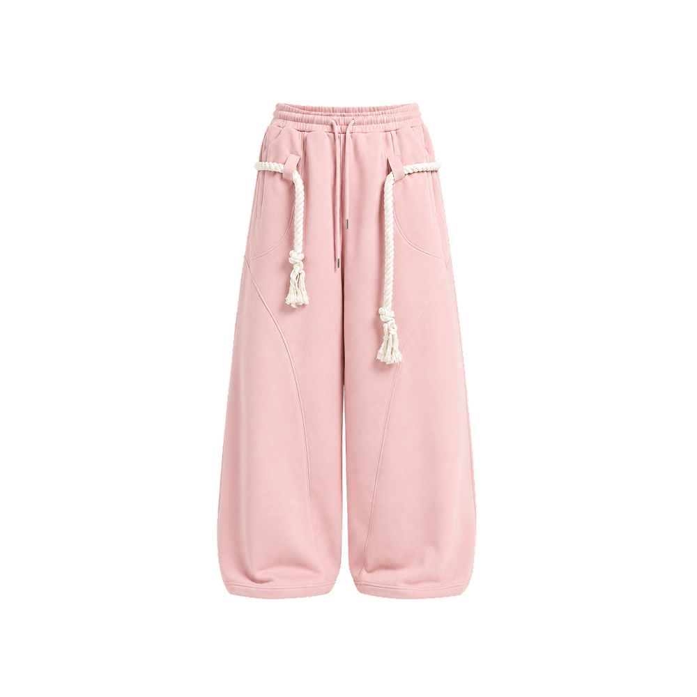 Sknny B*tch Signature Powder Pink Rope Sweatpants