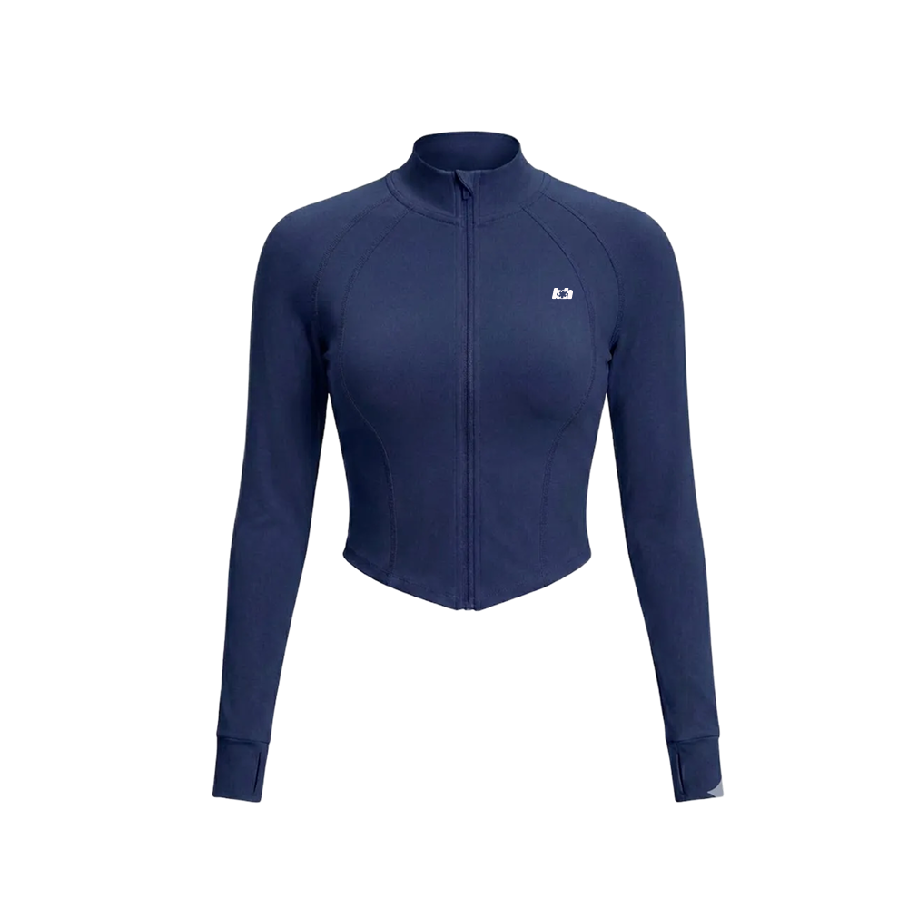 Sknny B*tch Women CropZip Navy Pullover